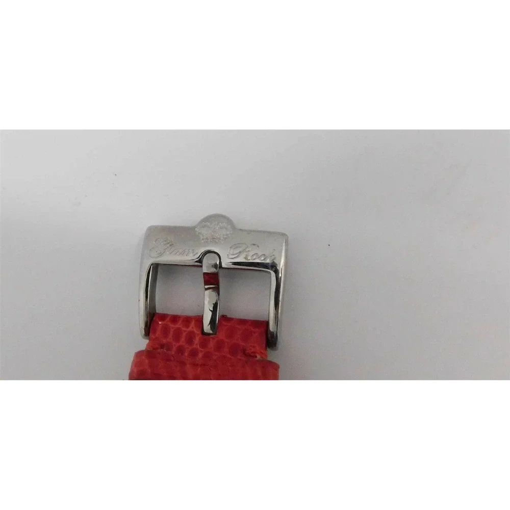 Glam Rock‎ GR30003 Large Silver Face Watch Red Reptile Leather Strap